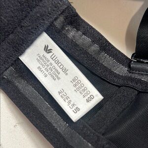 Wacoal Red Carpet Strapless Black Bra Convertible Bra Adjustable Straps Size 40D